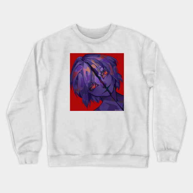 Evangelion Rei Ayanami Crewneck Sweatshirt by Kaliuyn__